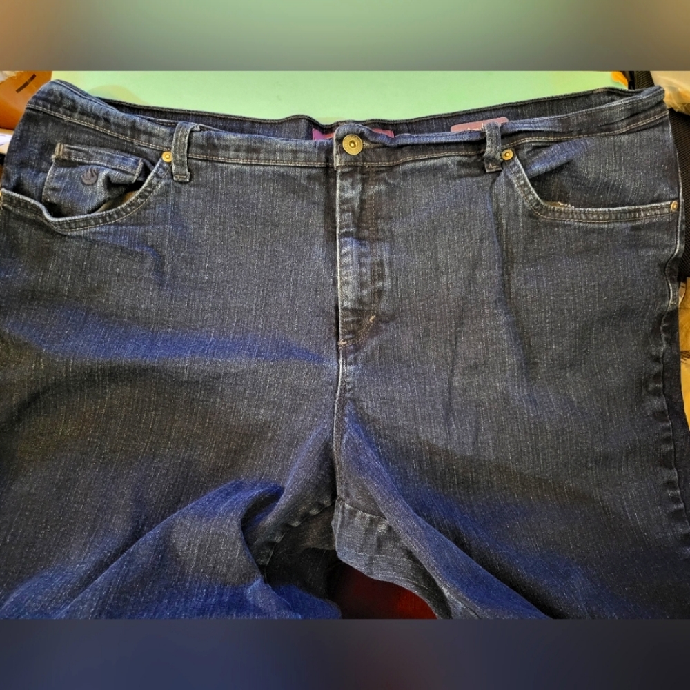 Womens Plus Gloria Vanderbelt Dark Wash Jeans sz 22w